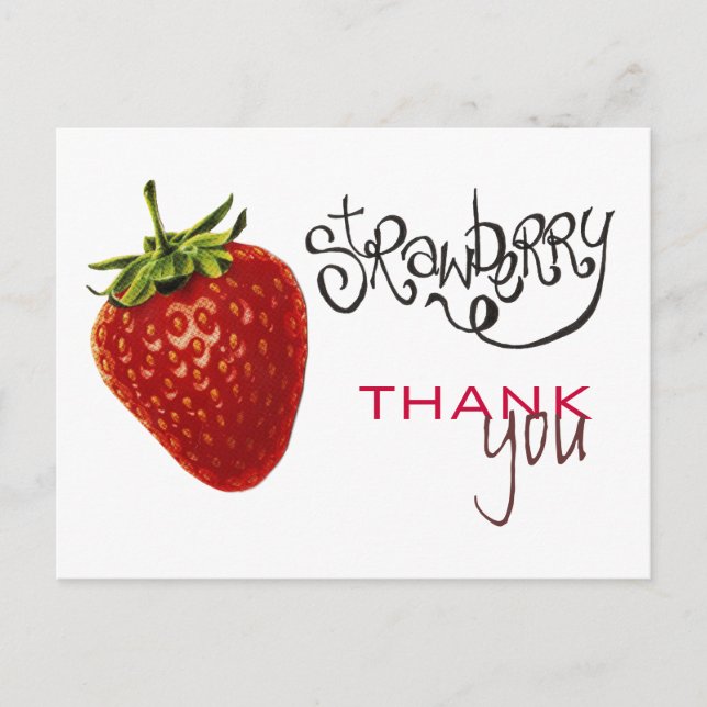 Strawberry Danke, Anmerkung Postkarte (Vorderseite)