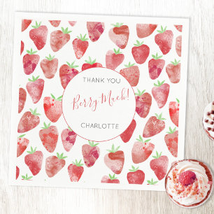 Strawberry Danke Personalisiert Serviette
