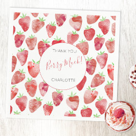 Strawberry Danke Personalisiert Serviette