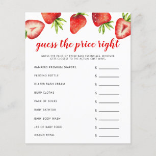 Strawberry das preisgerechte Baby-Duschspiel