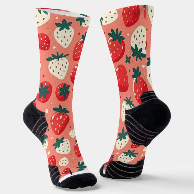 Strawberry Delight Pattern Socken (Gewinkelt)