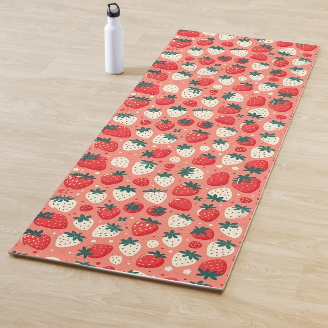 Strawberry Delight Pattern Yogamatte (Beispiel)