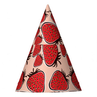 Strawberry Delight: Vintager Musterarm. Partyhütchen