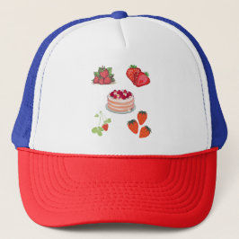 Strawberry Delights – Cute Illustration of Berries Truckerkappe