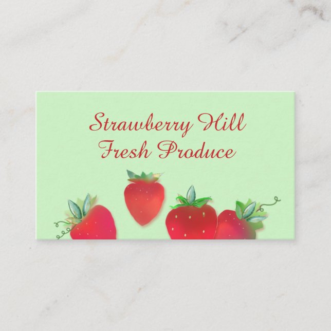 Strawberry Design Business Card Visitenkarte (Vorderseite)