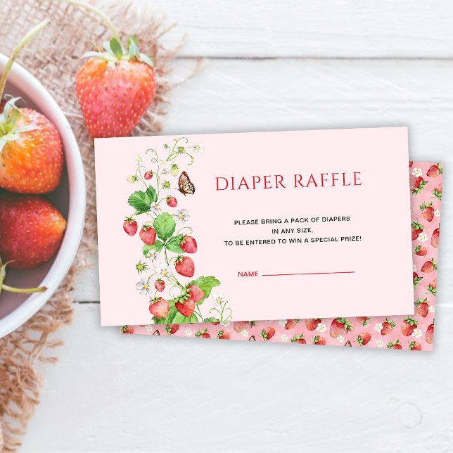 Strawberry Diaper Raffle Begleitkarte (Von Creator hochgeladen)