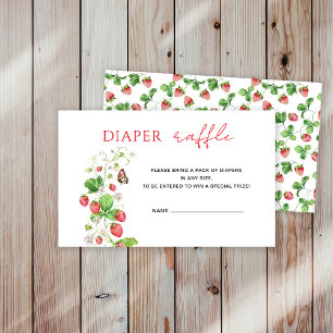 Strawberry Diaper Raffle Begleitkarte