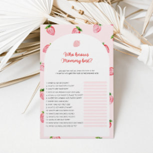 Strawberry, die Mommy Best Baby Shower Game kennen