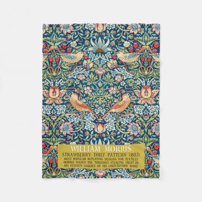 Strawberry diief - Design of William Morris Fleecedecke (Vorderseite)