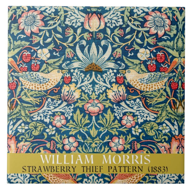 Strawberry diief - Design of William Morris Fliese (Vorderseite)