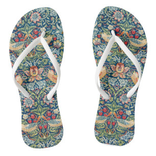 Strawberry diief - Design of William Morris Flip Flops