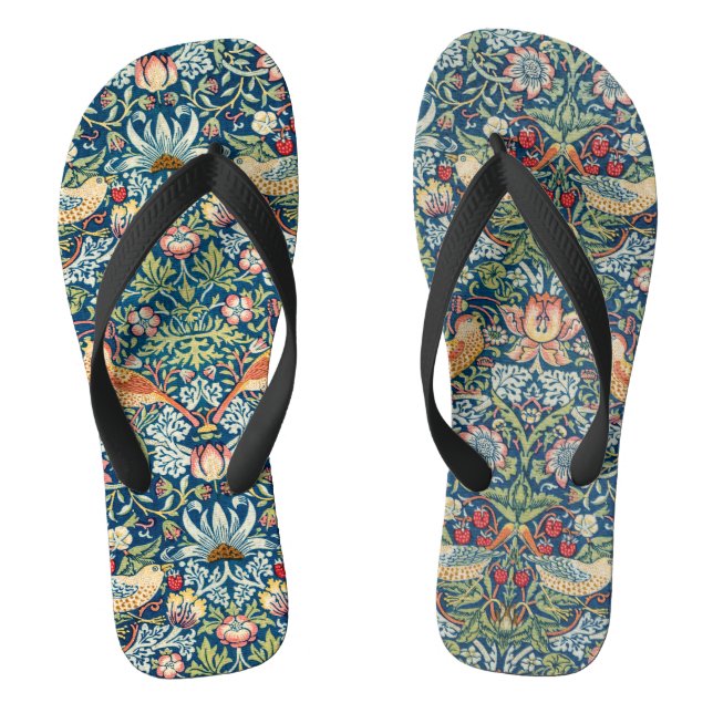 Strawberry diief - Design of William Morris Flip Flops (Fußbett)