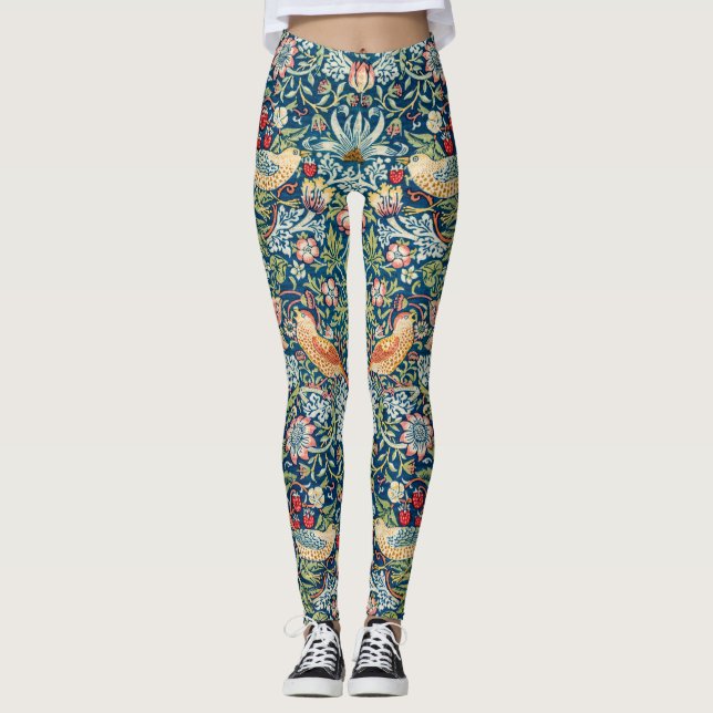 Strawberry diief - Design of William Morris Leggings (Vorderseite)