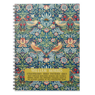 Strawberry diief - Design of William Morris Notizblock