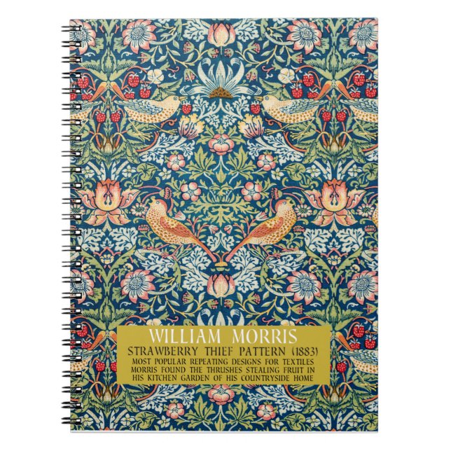 Strawberry diief - Design of William Morris Notizblock (Vorderseite)
