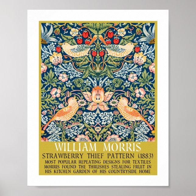 Strawberry diief - Design of William Morris Poster (Vorne)
