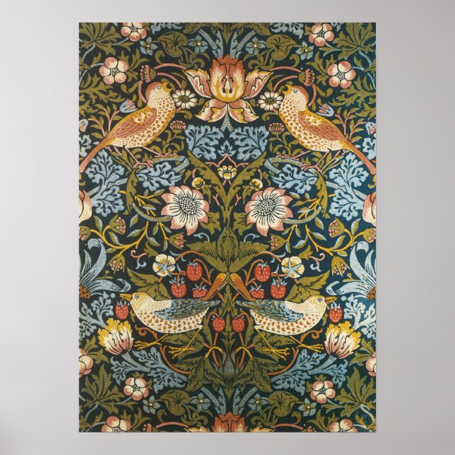 Strawberry Dives von William Morris, Vintag Art Poster (Vorne)