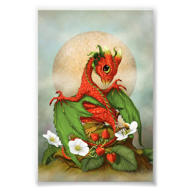 Strawberry Dragon 4x6 Print Fotodruck (Vorne)