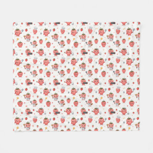 Strawberry Dream Fleece Blanket
