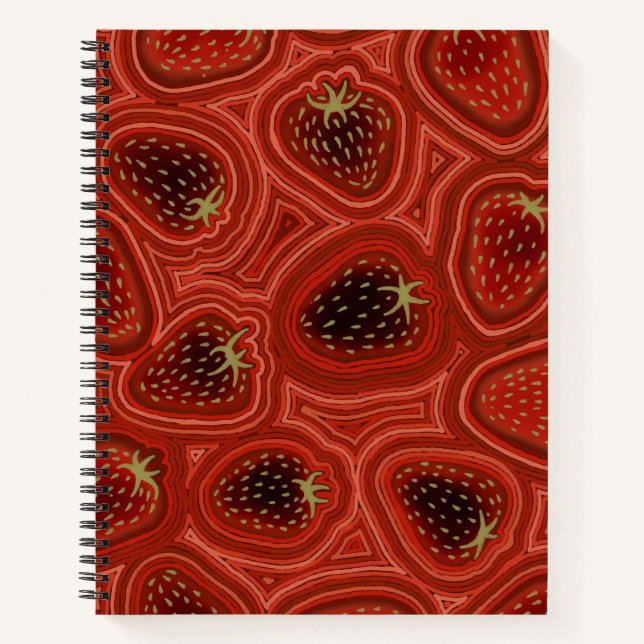 Strawberry Dreams Deluxe Spiralblock Notizbuch (Vorderseite)
