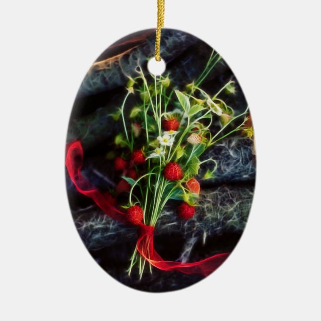 Strawberry Dreams Keramik Ornament (Vorne)