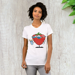 Strawberry Drinks Womens T - Shirt