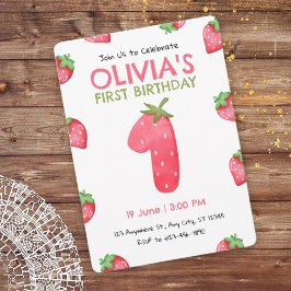 Strawberry Einladung zum Geburtstag