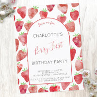 Strawberry Einladung zum Geburtstag