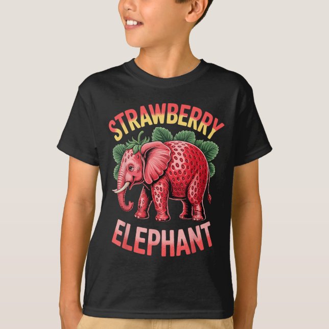 Strawberry Elephant Cute Meme Kids Italian Brainro T-Shirt (Vorderseite)