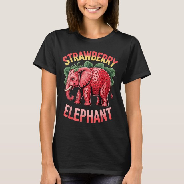 Strawberry Elephant Cute Meme Kids Italian Brainro T-Shirt (Vorderseite)