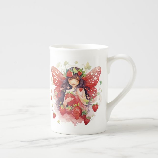 Strawberry Fairy Bone China Tasse (Rechts)