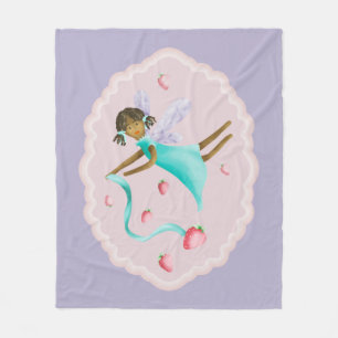 Strawberry Fairy Fleece Blanket
