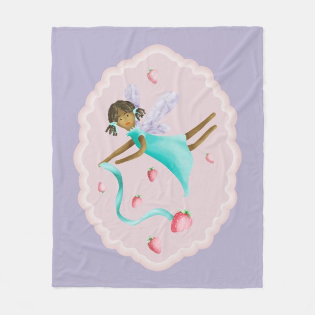 Strawberry Fairy Fleece Blanket (Vorderseite)