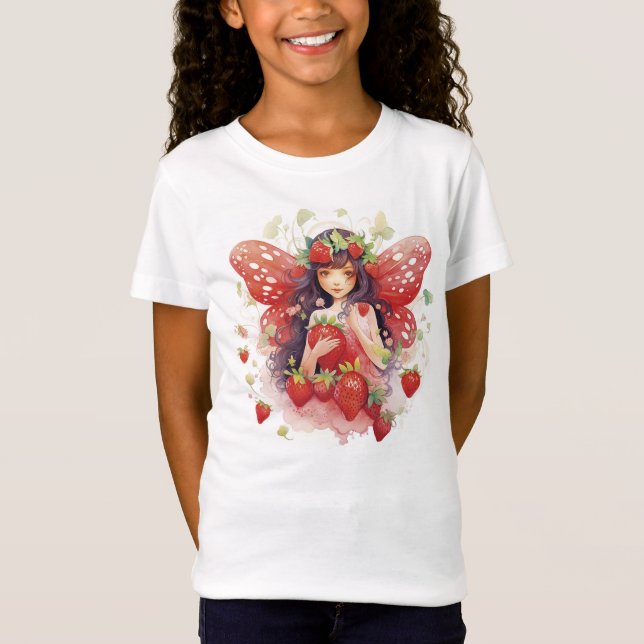 Strawberry Fairy Girls T - Shirt (Vorderseite)