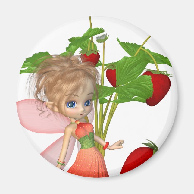 Strawberry Fairy Magnet (Vorne)