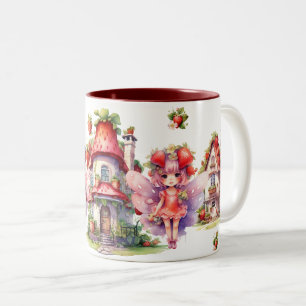Strawberry Fairy Village Zweifarbige Tasse