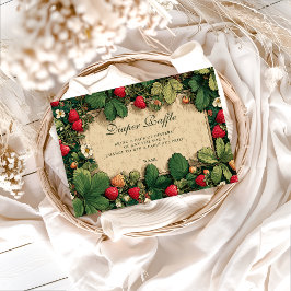 Strawberry Fairytale Baby Shower Diapper Raffle  Begleitkarte