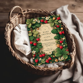 Strawberry Fairytale Baby Shower Einladung