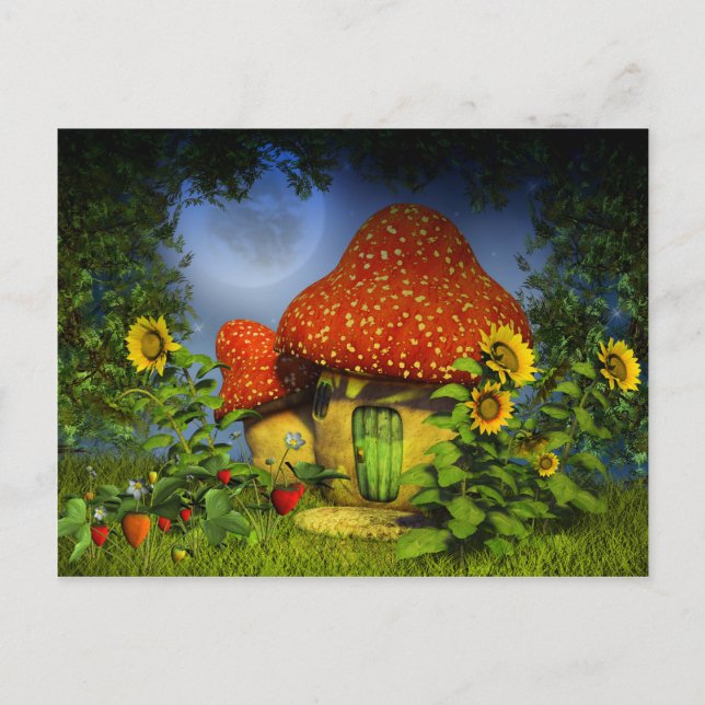Strawberry Fantasy House Postkarte (Vorderseite)