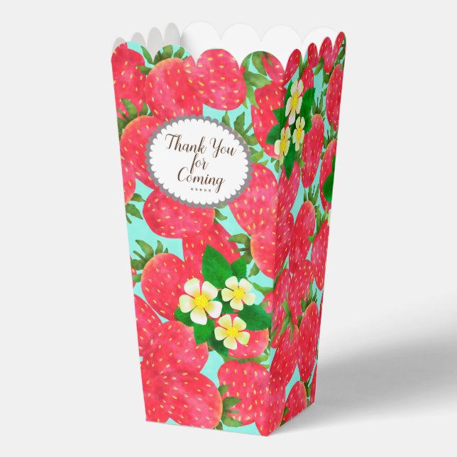 Strawberry Favor Box Geschenkschachtel (Vorderseite)