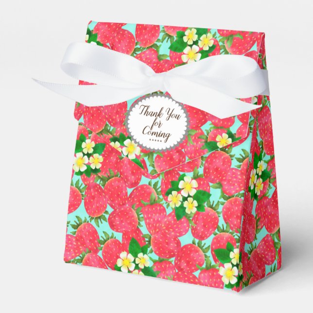 Strawberry Favor Box Geschenkschachtel (Vorderseite)