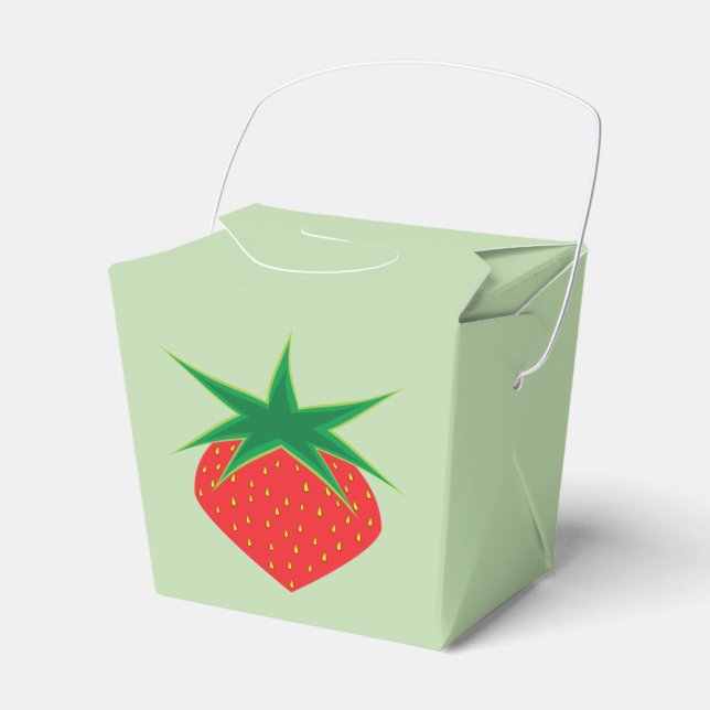 Strawberry Favor Box Geschenkschachtel (Vorderseite)