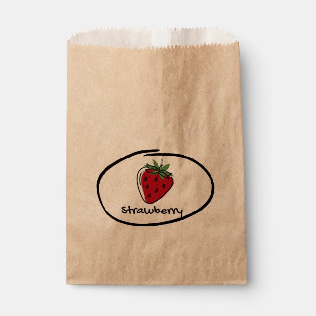 Strawberry Favor Taschen Geschenktütchen (Vorderseite)