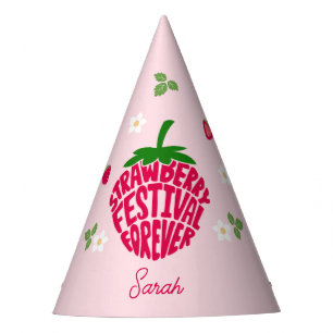 Strawberry Festival für immer Niedlich anpassbar Partyhütchen
