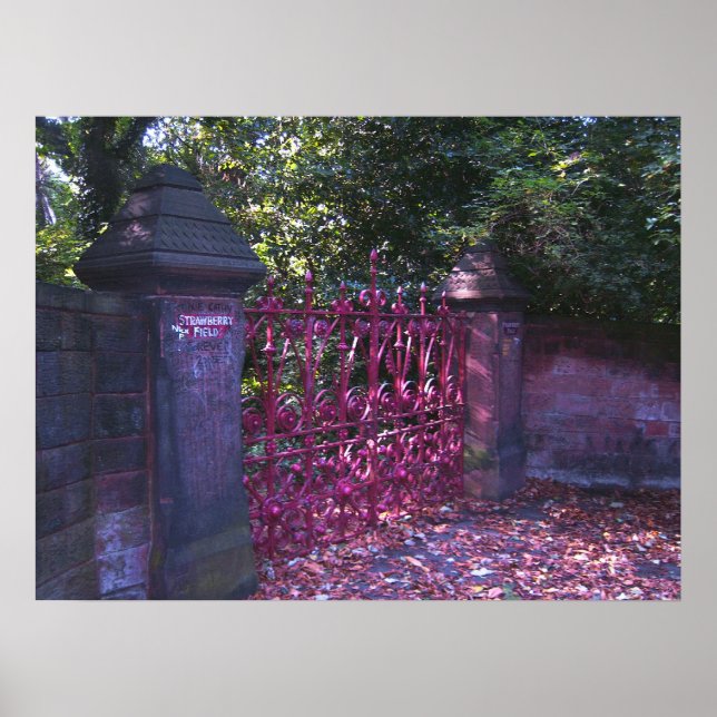 Strawberry Field Gates, Liverpool UK. Poster (Vorne)