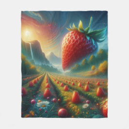 Strawberry Field of Dreams Fleecedecke