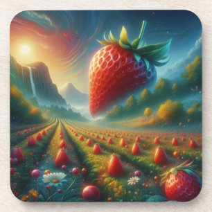 Strawberry Field of Dreams Getränkeuntersetzer