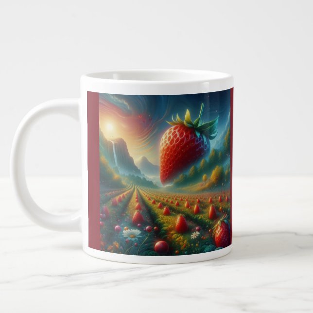 Strawberry Field of Dreams Jumbo-Tasse (Links)