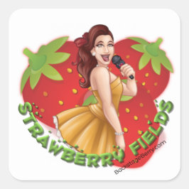 Strawberry Fields Cartoon Sticker