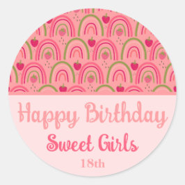 Strawberry Fields Delight Runder Aufkleber